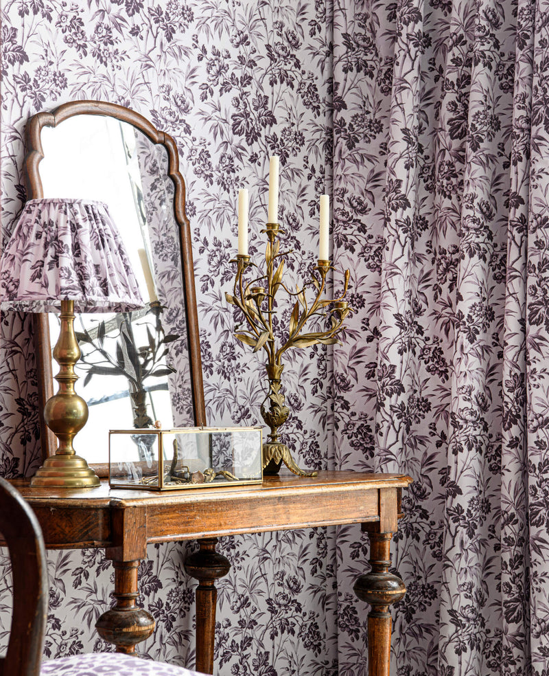 Vintage Bamboo Purple Wallpaper