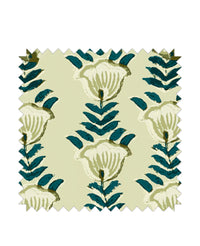 Block Flower Green Stof