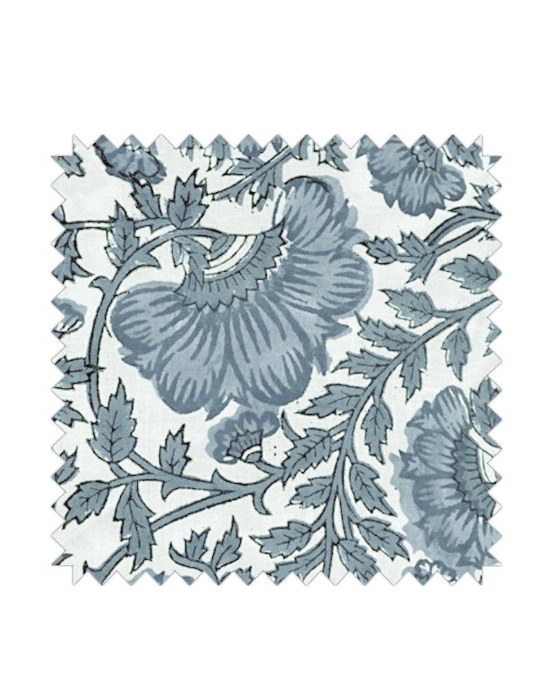 Bombay Flower  Blue Fabric