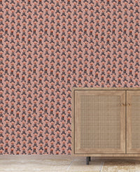 Block Flower Pink Wallpaper Sample