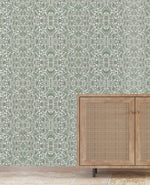 Bombay Flower Green Wallpaper