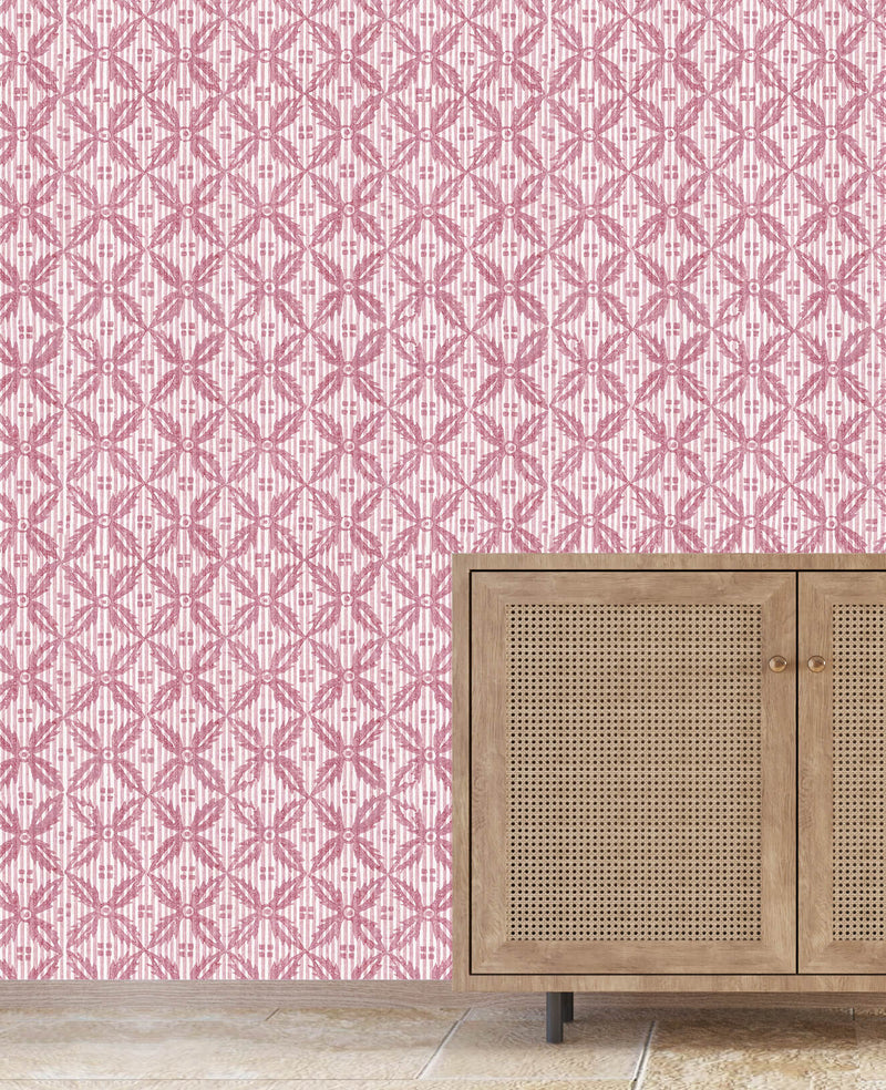 Edelweiss Pink Wallpaper Sample