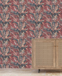 Vintage Feathers Pink Behang
