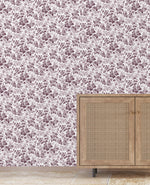 Vintage Bamboo Purple Wallpaper
