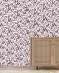 Vintage Bamboo Purple Wallpaper