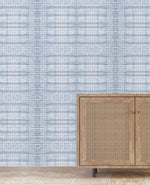 Tartan Blue Behang Sample