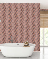 Block Flower Pink Wallpaper