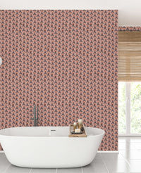 Block Flower Pink Behang