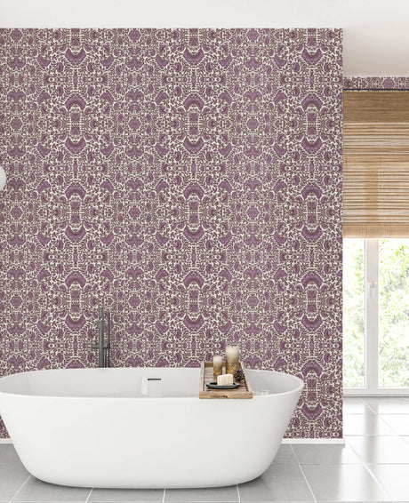 Bombay Flower Purple Wallpaper