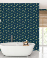 Panther Dots Blue/Green Wallpaper