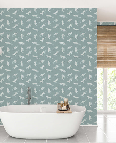 Panther Dots Green Wallpaper