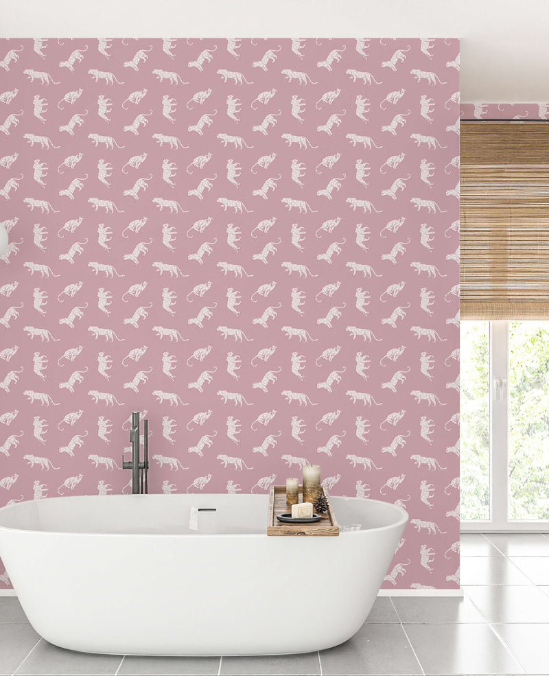 Panther Dots Pink Wallpaper