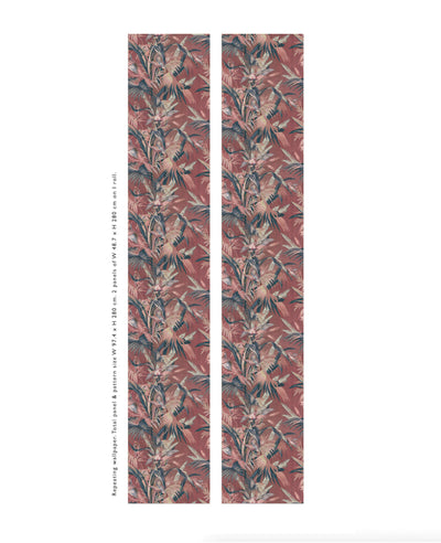 Vintage Feathers Pink Behang