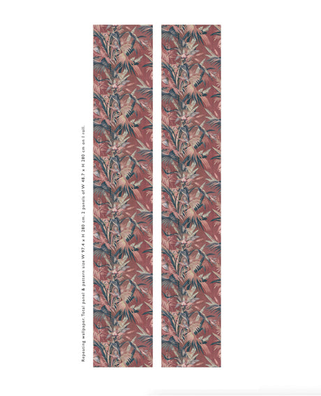 Vintage Feathers Pink Wallpaper