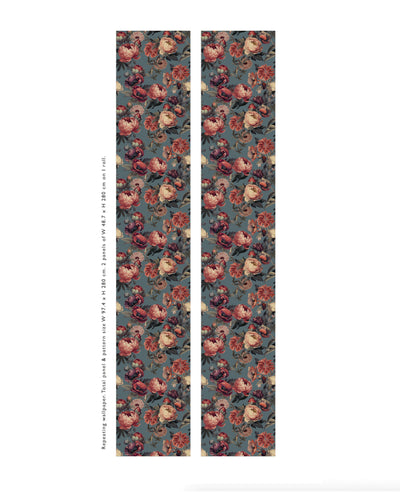 Peony Blue Wallpaper