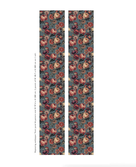 Peony Blue Wallpaper