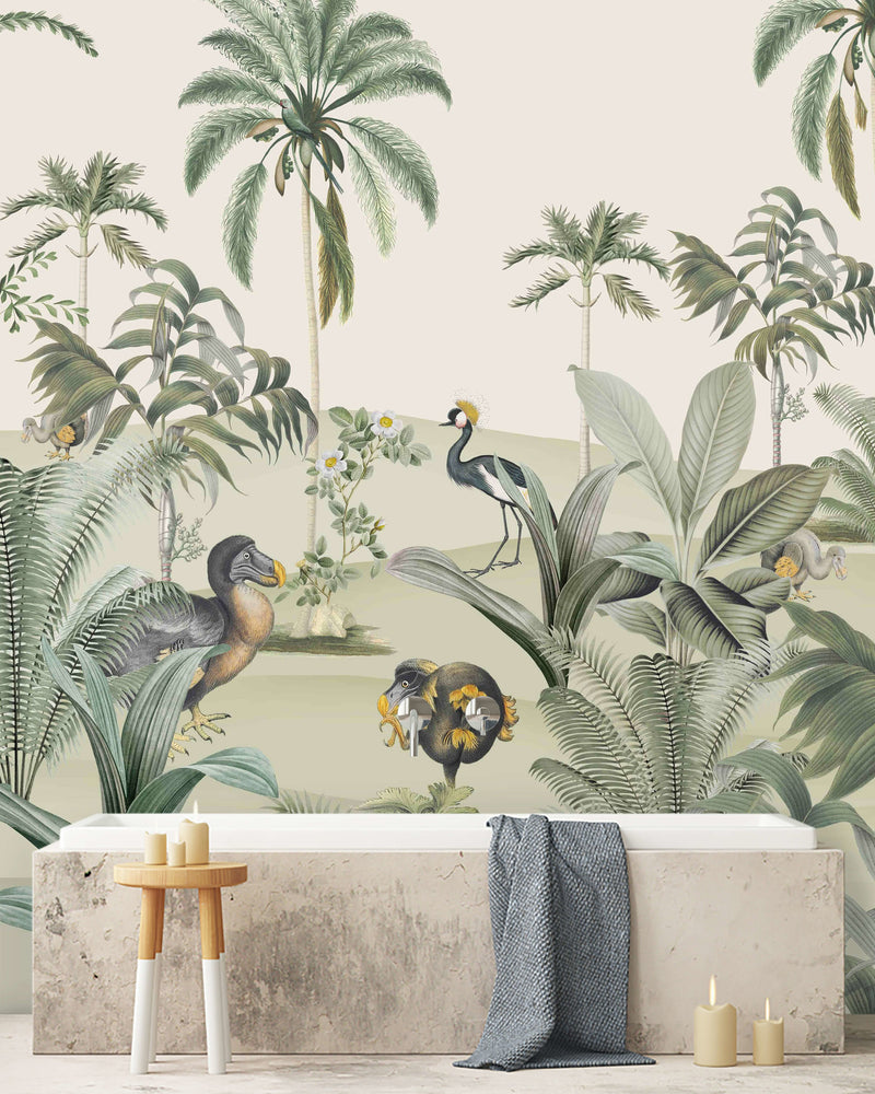 Creative Lab Amsterdam badkamer behang Dodo Oasis bathroom Wallpaper 