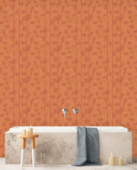 Creative Lab Amsterdam badkamer behang Bamboo Stone bathroom wallpaper