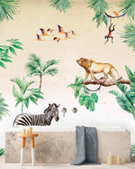 Creative Lab Amsterdam badkamer behang King of the Jungle bathroom Wallpaper