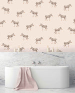 Creative Lab Amsterdam badkamer behang Safari Zebra bathroom Wallpaper