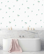 Creative Lab Amsterdam badkamer behang Palms & Dots bathroom Wallpaper