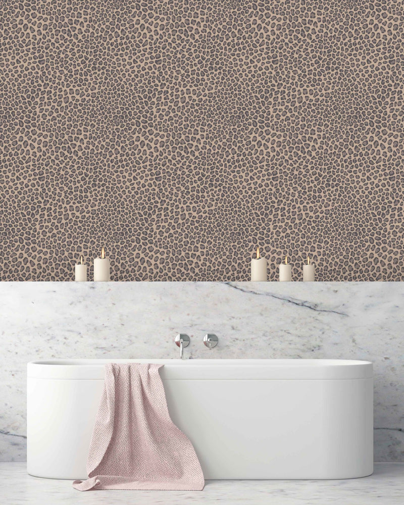 Creative Lab Amsterdam badkamer behang Rocky Leopard bathroom wallpaper