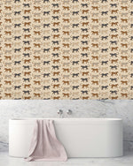 Creative Lab Amsterdam badkamer behang Funky Leopards Dark bathroom Wallpaper