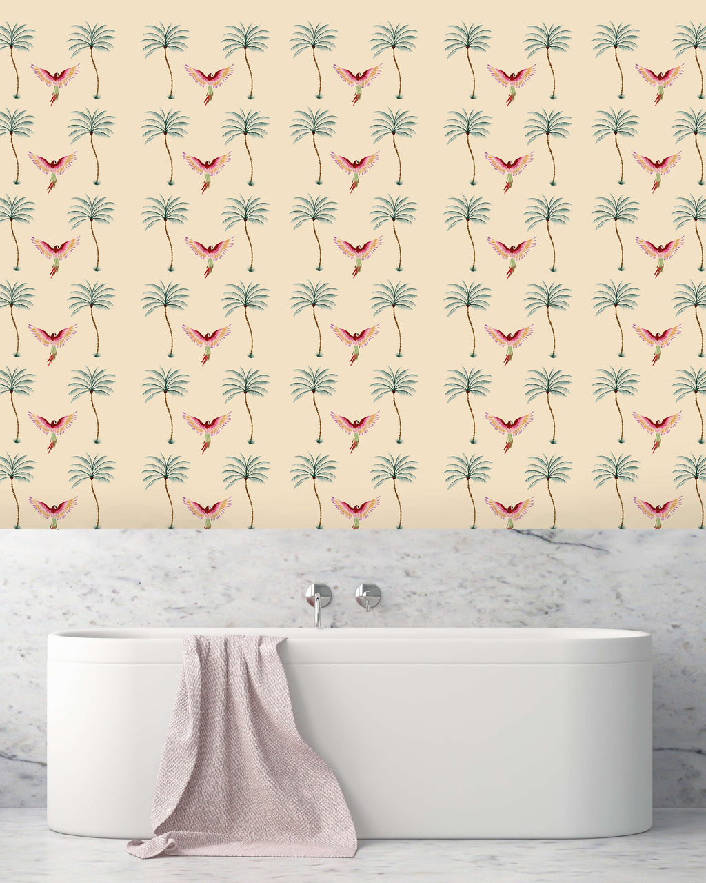 Creative Lab Amsterdam badkamer behang Spread your Wings bathroom Wallpaper