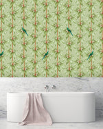Creative Lab Amsterdam badkamer behang Canary Club Green bathroom Wallpaper