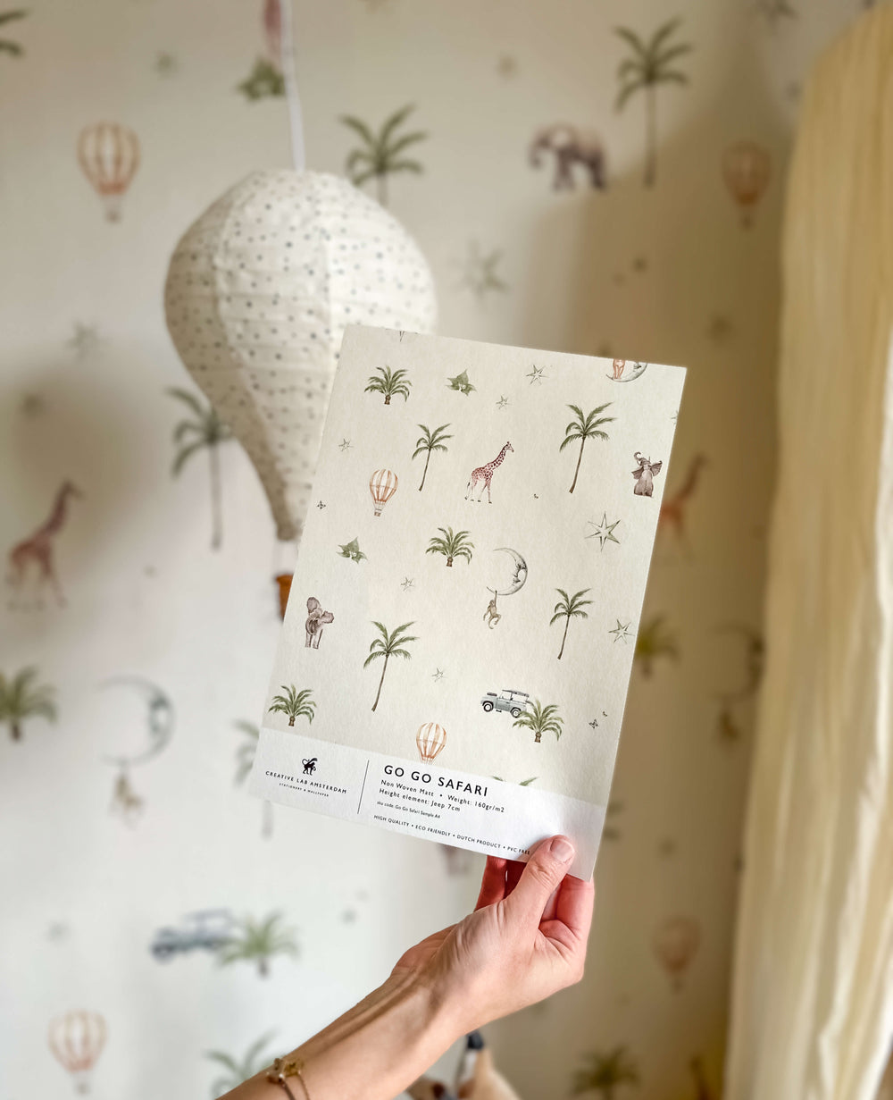 Creative Lab Amsterdam behang Go Go Safari wallpaper sample