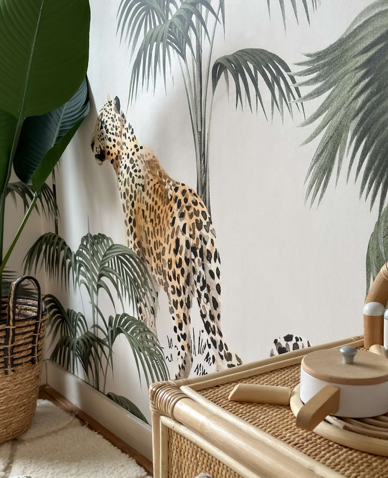 Creative Lab Amsterdam behang Palm Wildlife wallpaper detail