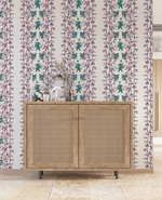 Creative Lab Amsterdam behang Eclectic Bamboo Purple Turquoise wallpaper