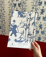 Creative Lab Amsterdam behang Eclectic Bamboo Blue wallpaper sample