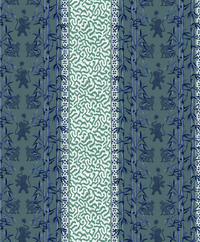 Creative Lab Amsterdam behang Eclectic Bamboo Ribbon Ocean Grey Wallpaper detail