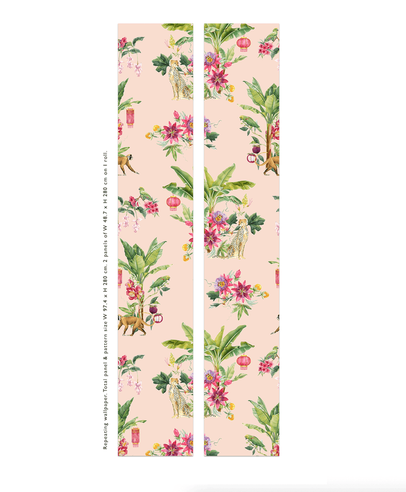 Floral Festival Pink Wallpaper