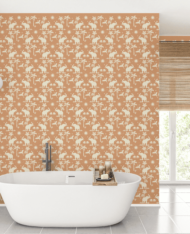 Creative Lab Amsterdam behang Generous Jungle Dusty Orange wallpaper