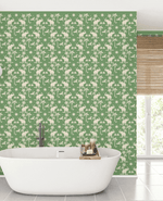 Creative Lab Amsterdam behang Generous Jungle Green bathroom wallpaper 
