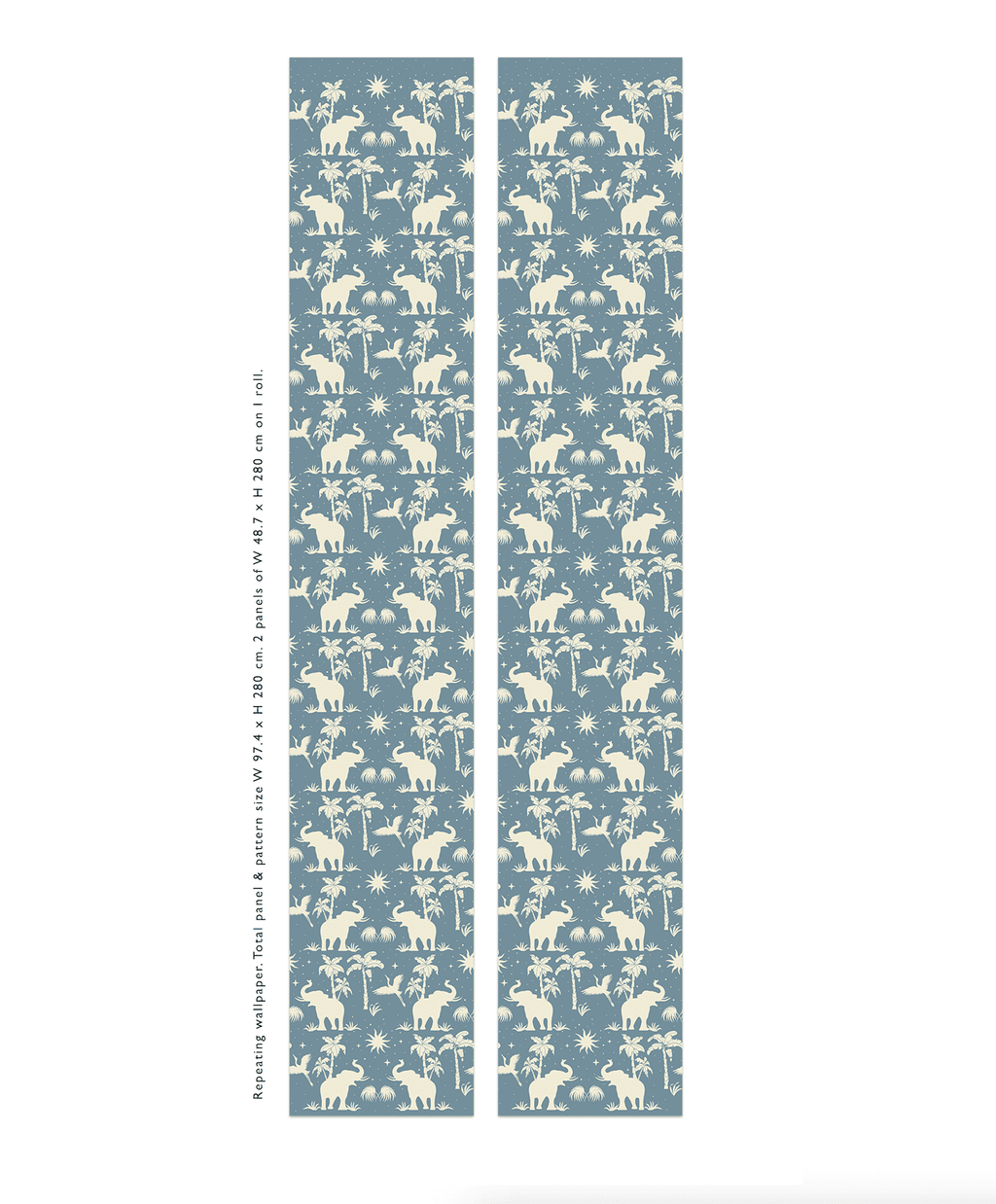 Creative Lab Amsterdam behang Generous Jungle Blue wallpaper rolls