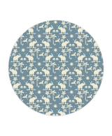 Creative Lab Amsterdam behang cirkel Generous Jungle Blue wallpaper circle