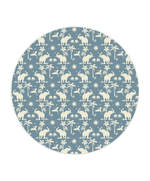 Creative Lab Amsterdam behang cirkel Generous Jungle Blue wallpaper circle