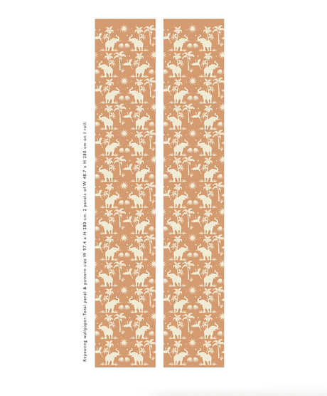 Creative Lab Amsterdam behang Generous Jungle Dusty Orange wallpaper rolls