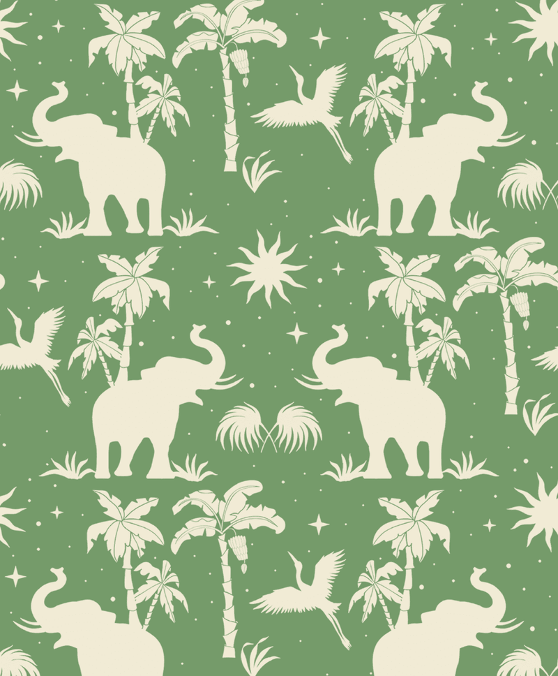 Creative Lab Amsterdam behang Generous Jungle Green wallpaper detail