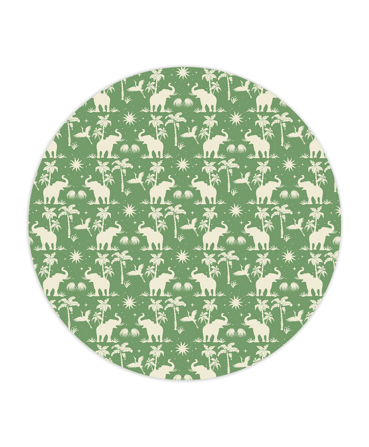 Creative Lab Amsterdam behang cirkel Generous Jungle Green wallpaper circle