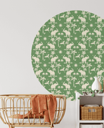 Creative Lab Amsterdam behang cirkel Generous Jungle Green wallpaper circle