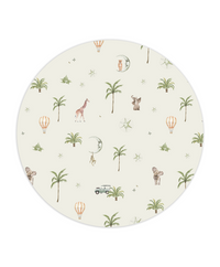 Creative Lab Amsterdam badkamer behangcirkel Go Go Safari bathroom wallpaper circle