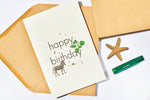 Creative Lab Amsterdam Elephant Grass Greeting Card - Zebra Happy Birthday