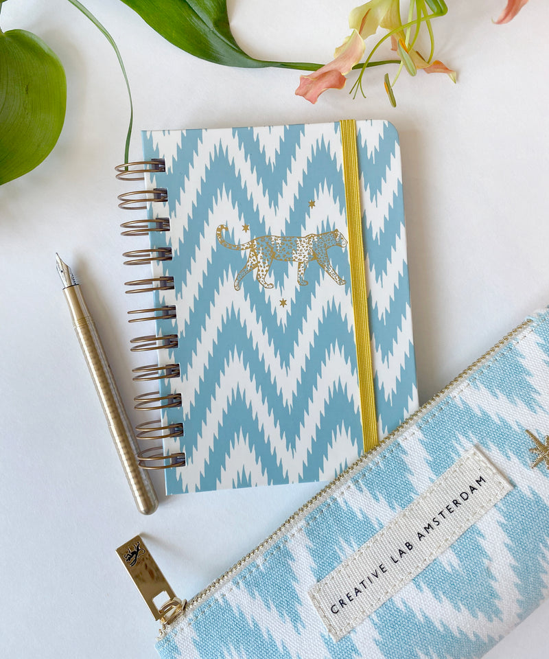 Creative Lab Amsterdam Ikat Blue Notebook Wire A6