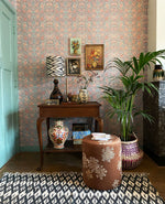 Creative Lab Amsterdam behang Indian Flower Turquoise wallpaper