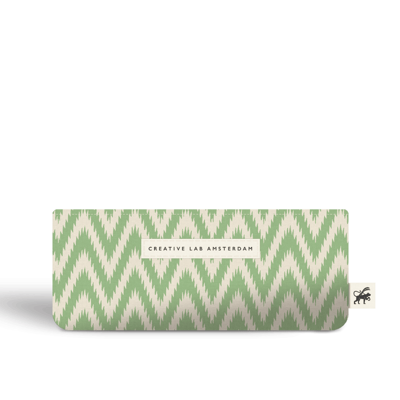 Creative Lab Amsterdam Ikat Green Pencil Case/Pouch Triangle
