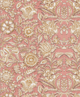 Creative Lab Amsterdam behang Indian Flower Pink wallpaper detail